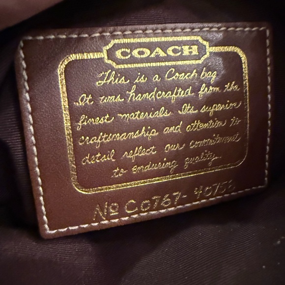 Vintage Coach Brown Leather Logo Patch Interior - Picture 3 of 3